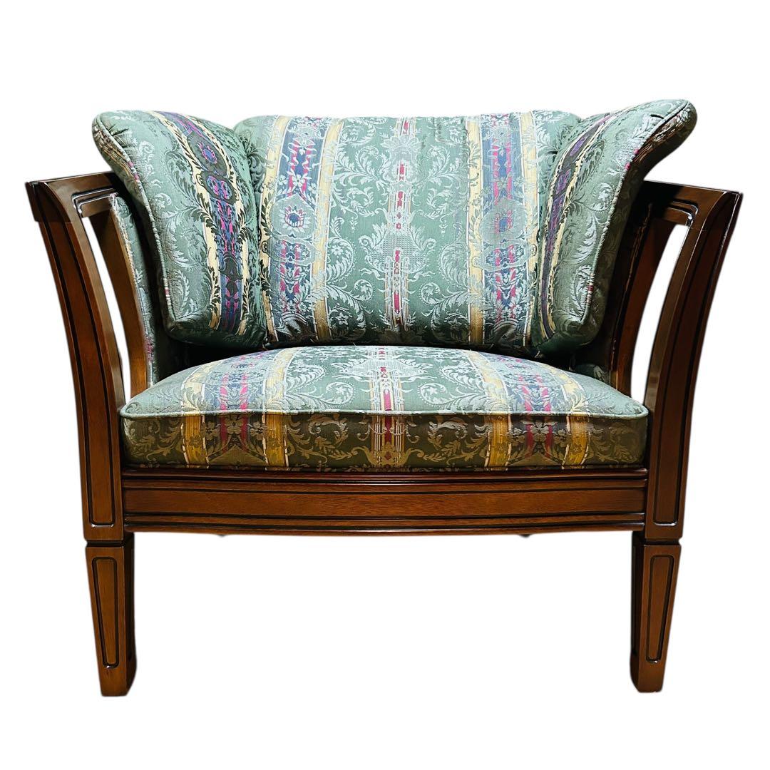 【極美品】マルニ木工 地中海ロイヤル シャルル アームチェア 1人掛けソファ ①