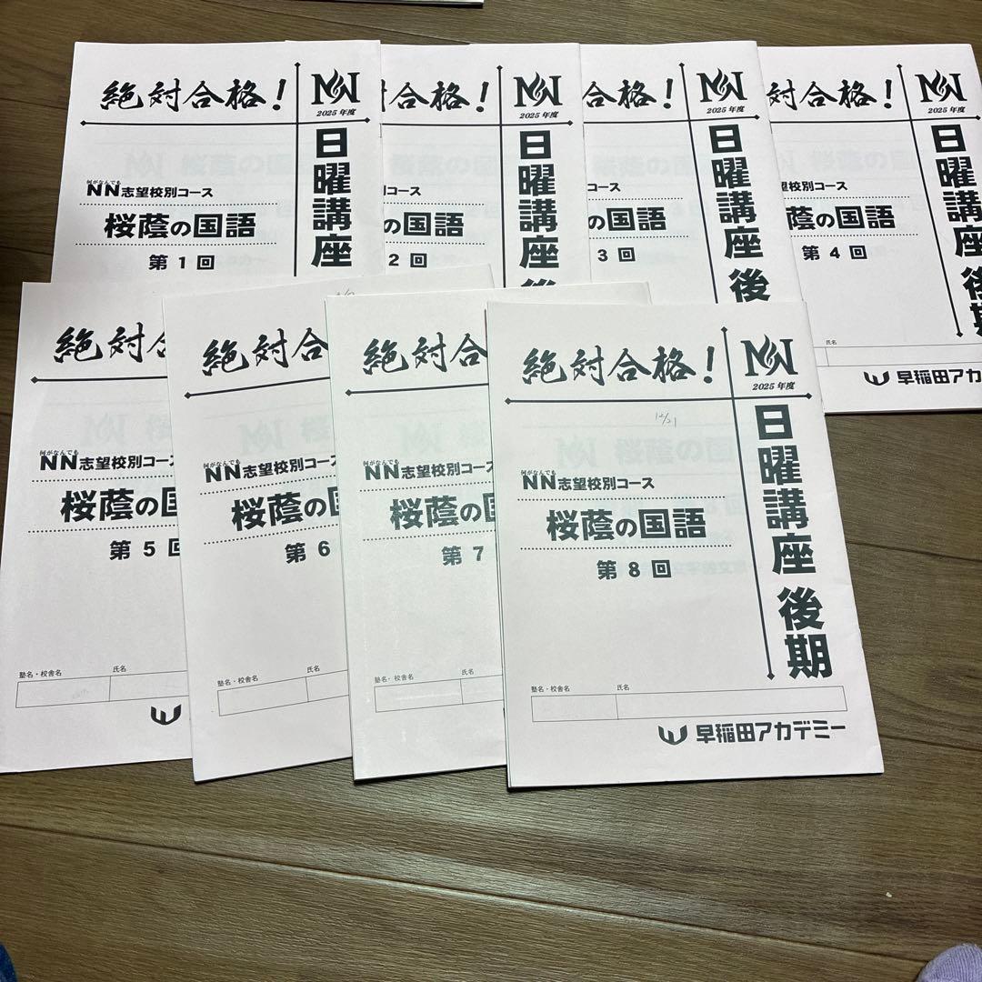 NN桜蔭の国語 6+8回セット