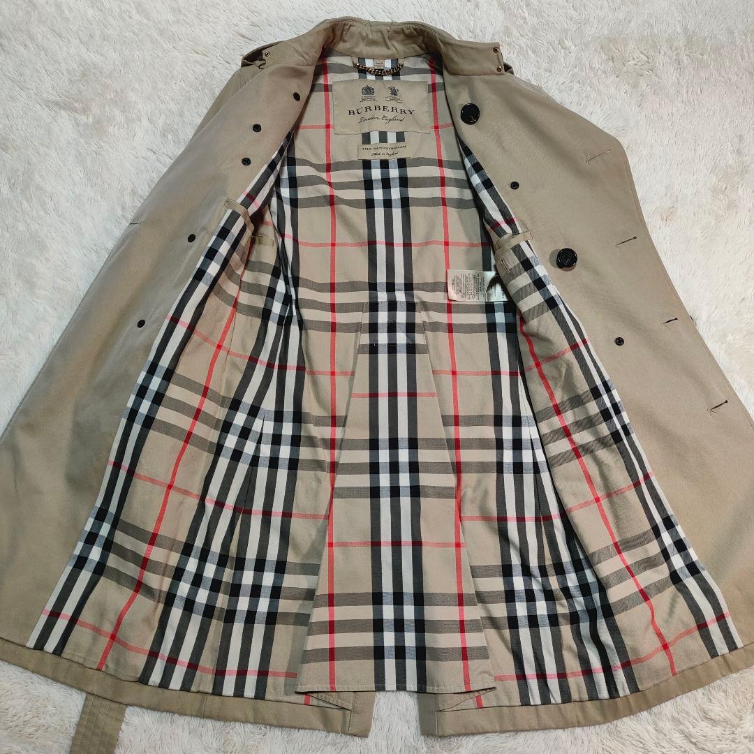 美品✨バーバリー サンドリンガム トレンチコート ロング丈 メガチェック ベルト