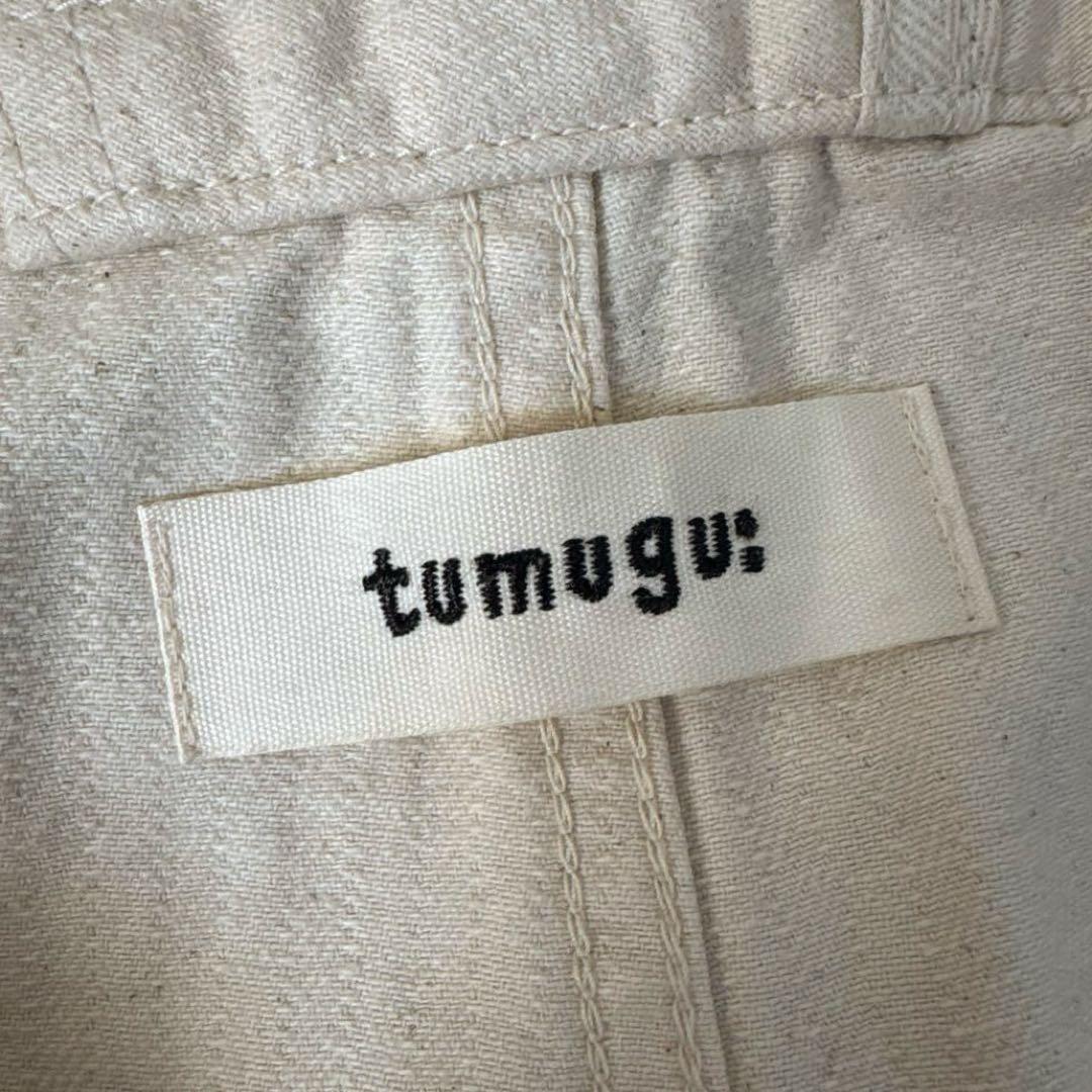 tumugu ツムグ キナリ ヘリンボンオックス サロペット です♩