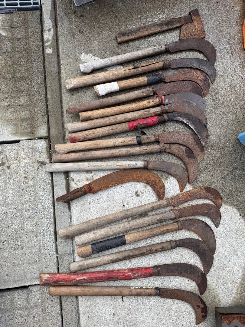 鎌、斧、いろいろセット36本