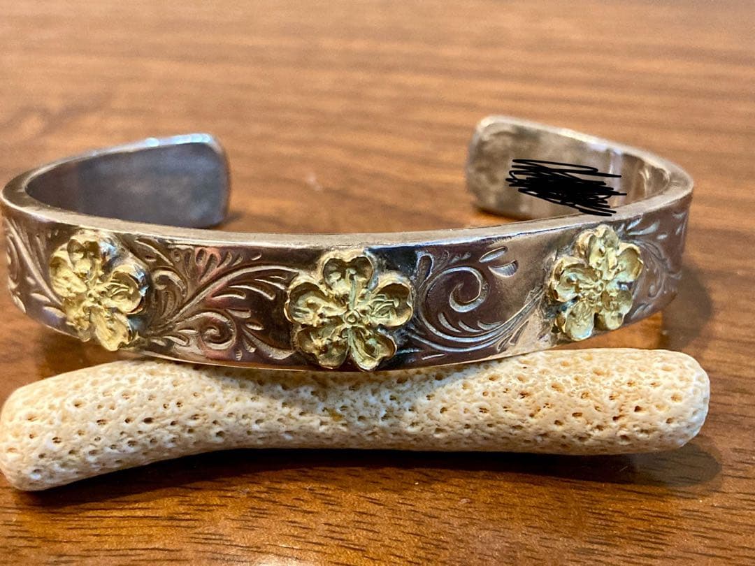 IndianGhostOki 桜と唐草のバングル （インディアンゴースト）