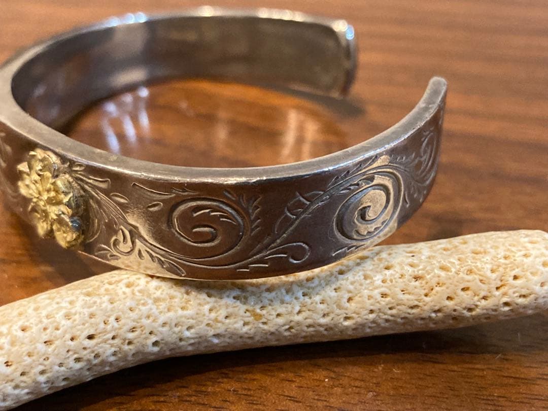 IndianGhostOki 桜と唐草のバングル （インディアンゴースト）