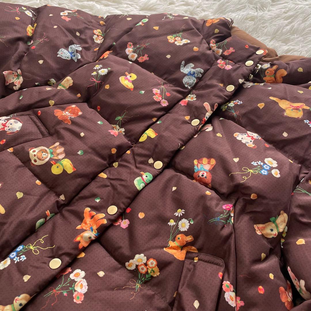 美品　yukiemon ダウンジャケット　ぬいぬい　動物柄　リバーシブル