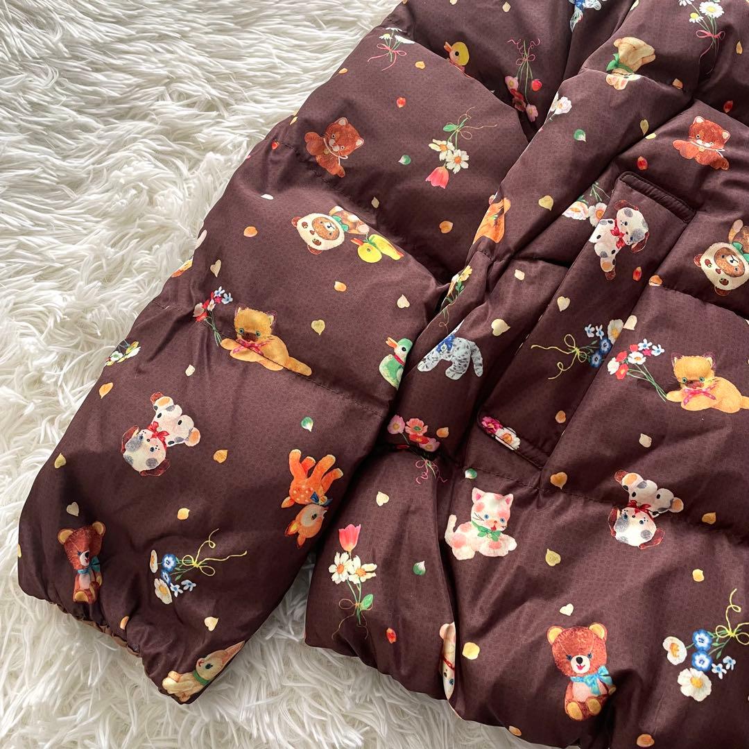 美品　yukiemon ダウンジャケット　ぬいぬい　動物柄　リバーシブル