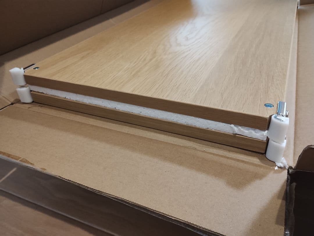 【無印良品】ステンレスユニットシェルフ　追加棚オーク材 幅８４ｃｍタイプ用　2枚