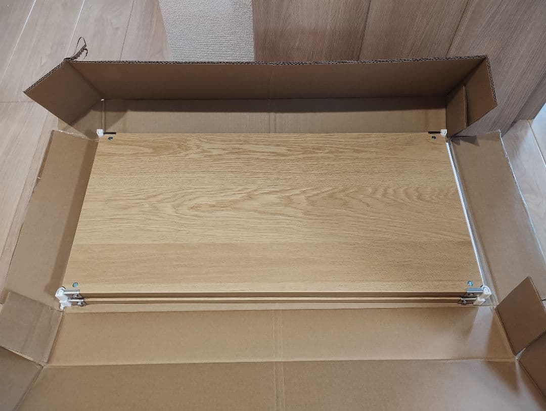 【無印良品】ステンレスユニットシェルフ　追加棚オーク材 幅８４ｃｍタイプ用　2枚