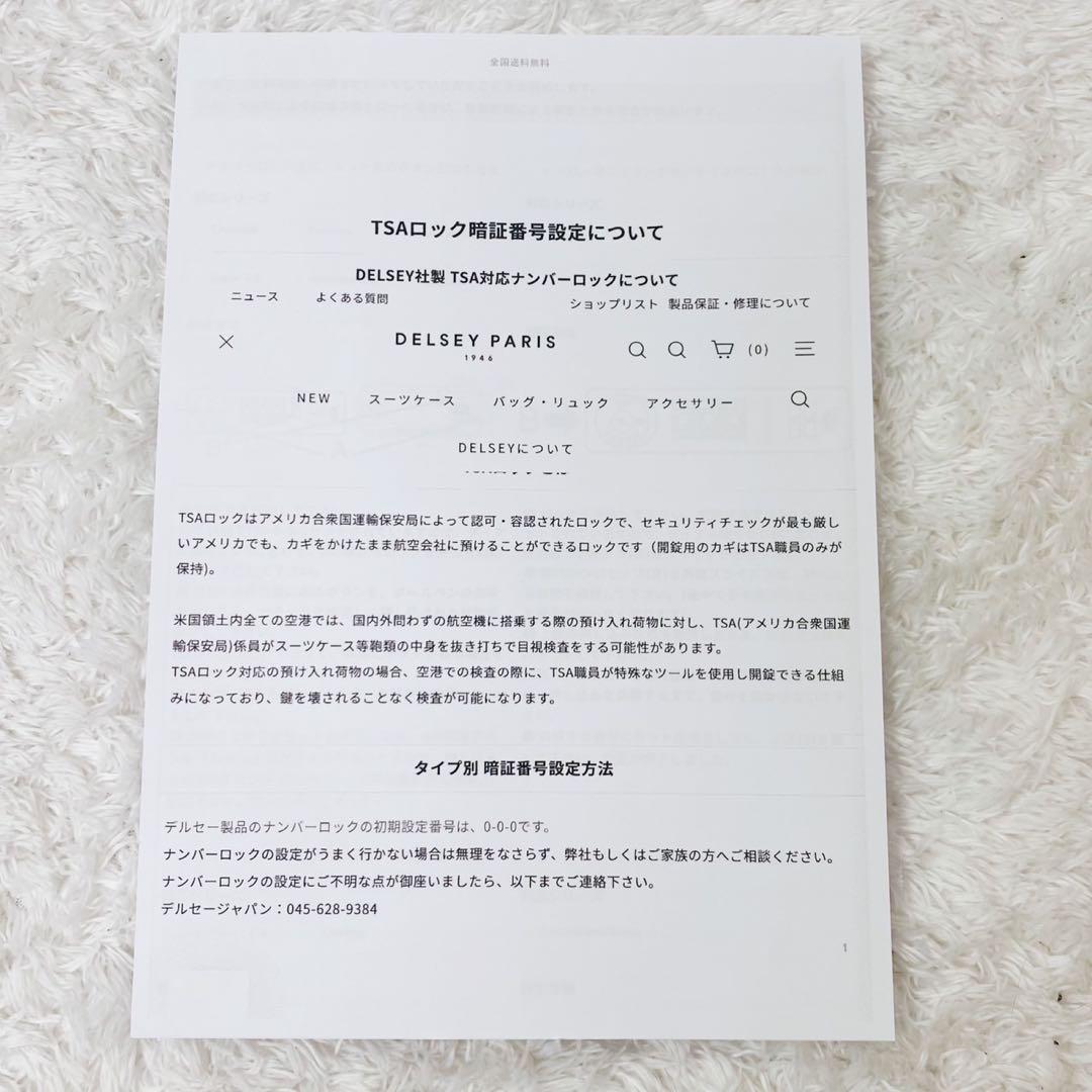 DELSEY デルセー キャリーケース スーツケース ダブルキャスター