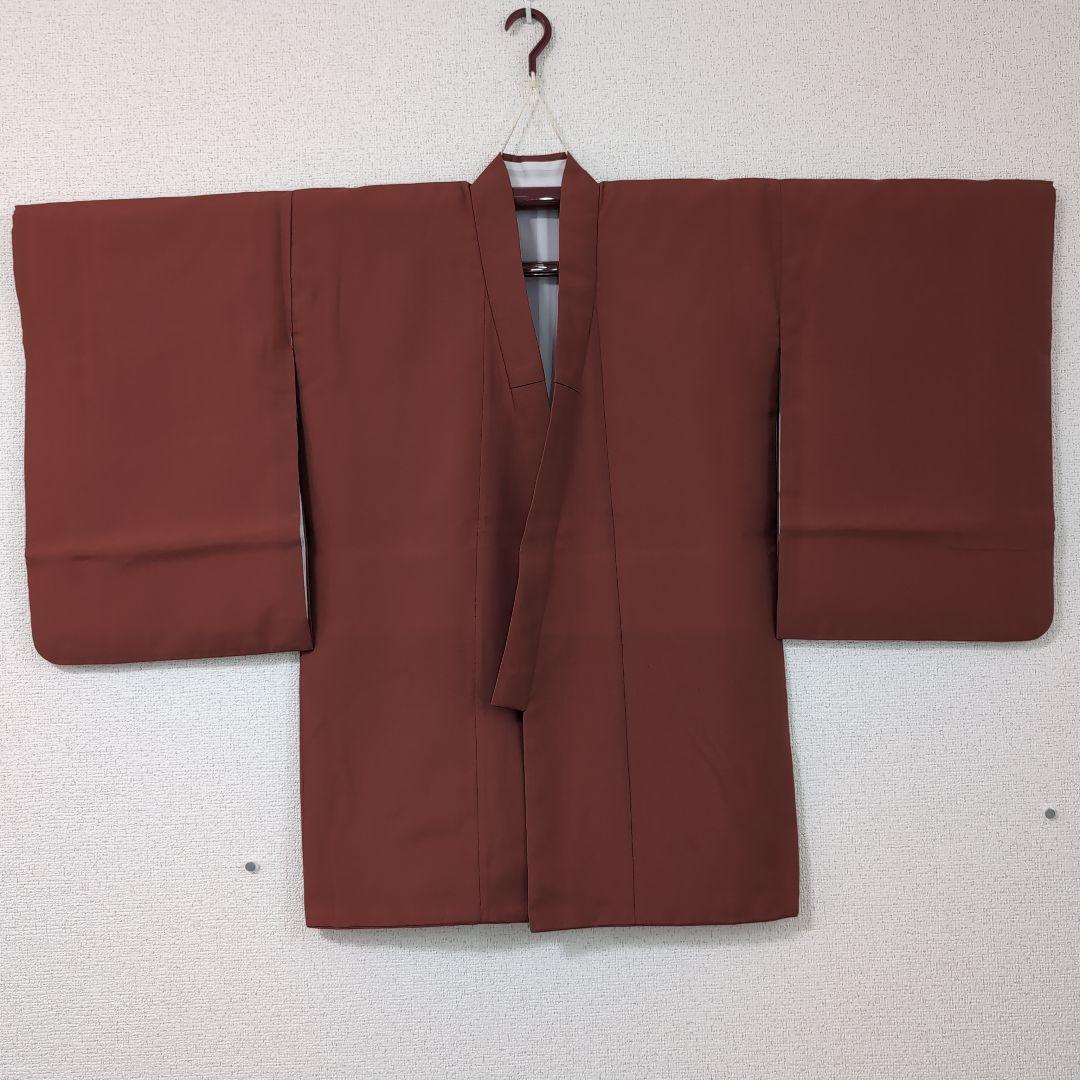 男の子 着物、羽織、長襦袢3個セット 茶色 美品