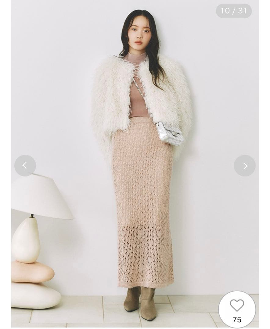 フレイアイディー FRAY I.D★25ss 今期 ショートファーコート YEL