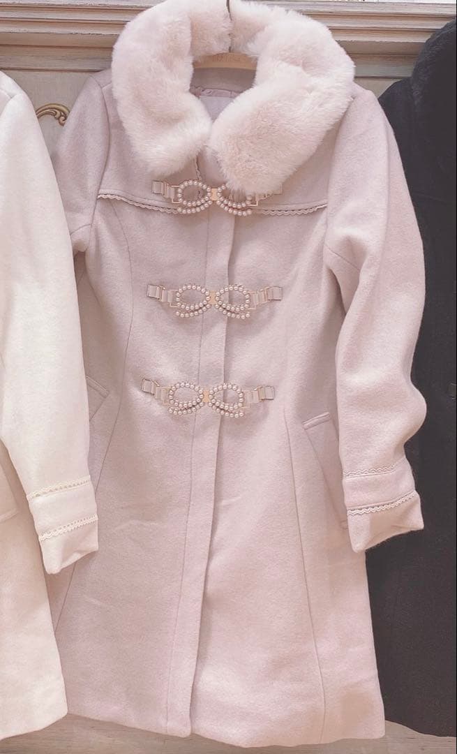 リズリサ　パールリボンビットコート　ピンク