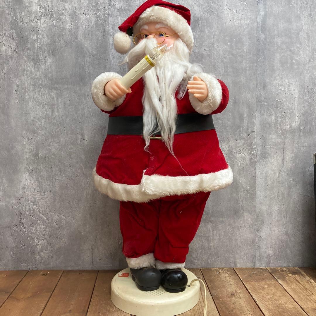 B-5 【希少/1990年製】ヴィンテージ 動くサンタクロース 卓上オブジェ