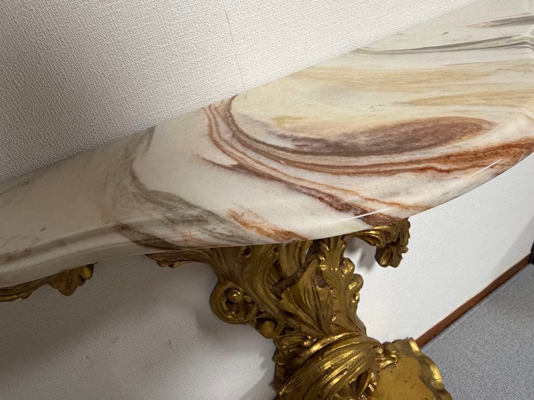 西洋アンティーク コンソール テーブル 金彩装飾 ドレッサー 台