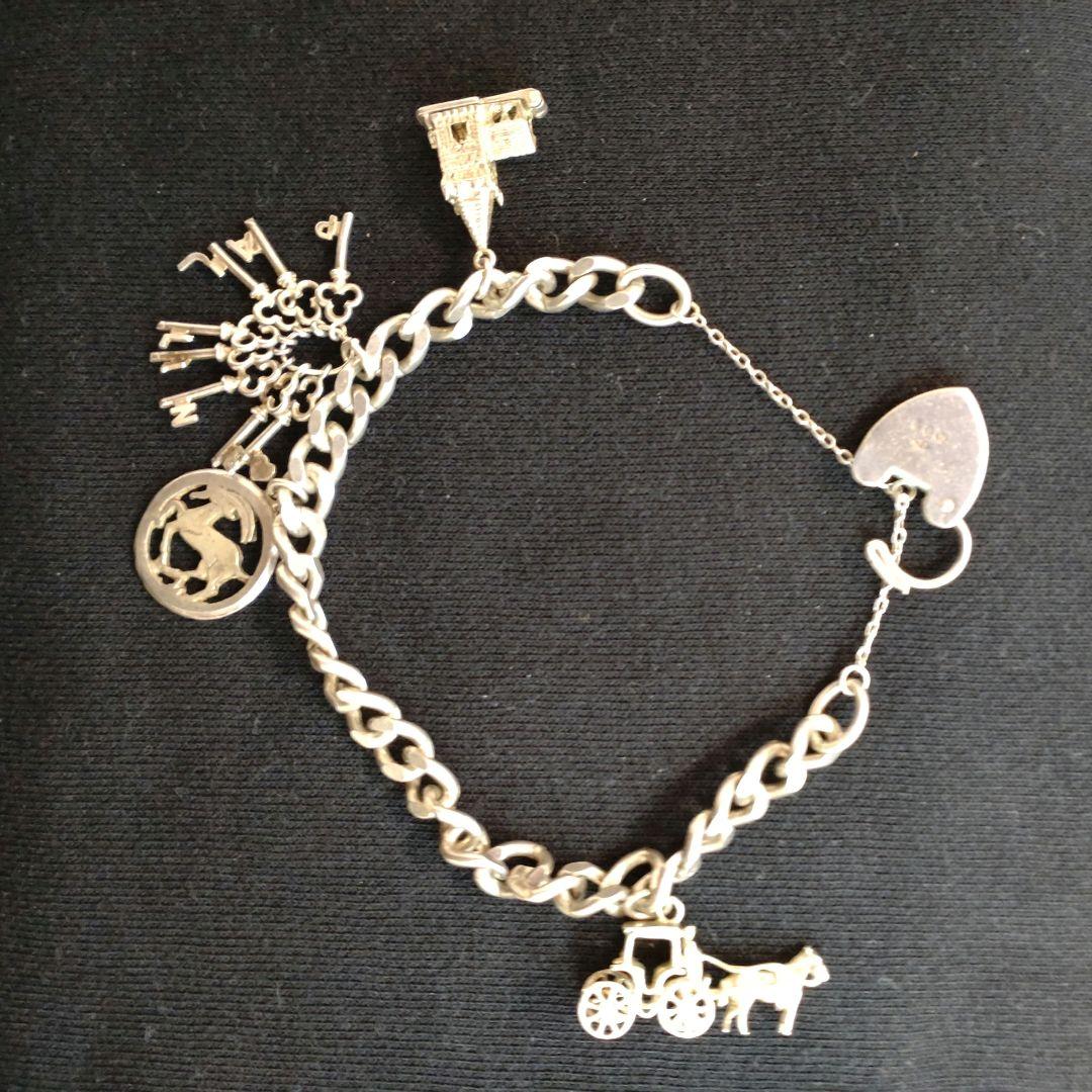◎チャームブレスレット SILVER925 【ビンテージ】【お値引対象品】