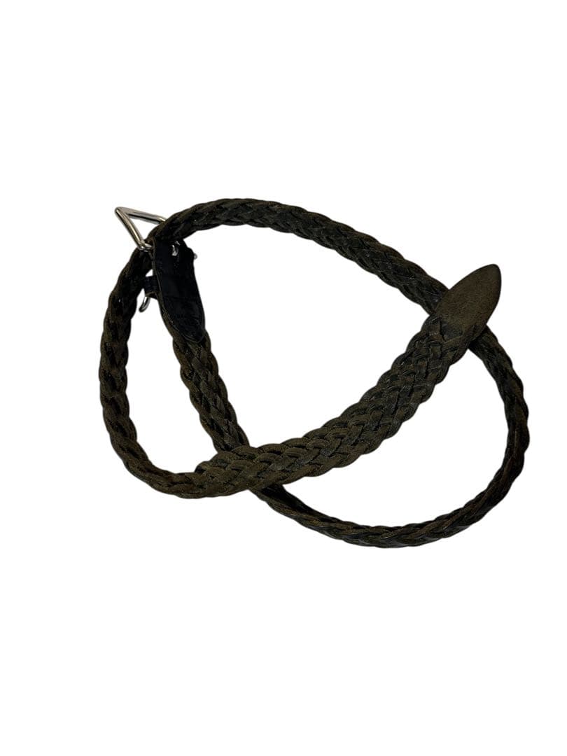 ホワイトハウスコックス　レザーメッシュベルト　黒　30 イングランド製