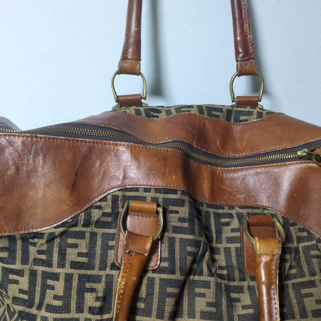 FENDI フェンデイ トートバッグ ズッカ柄 肩掛け ビンテージ ボストン