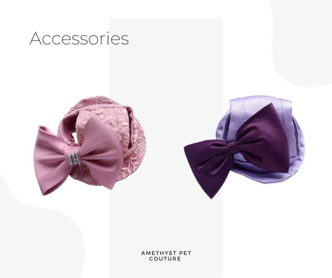 AMETHYST PET COUTURE 帽子リボン付き