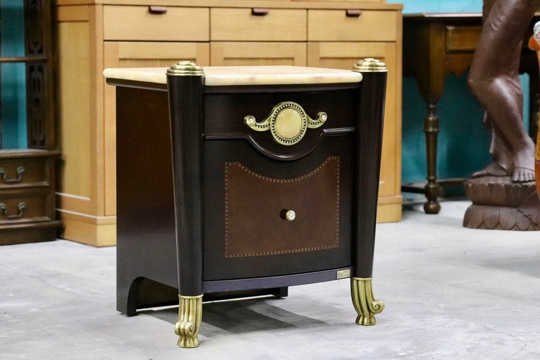 GMIS144A○クラシック アンティーク調 ベッドサイドテーブル エンドテーブ