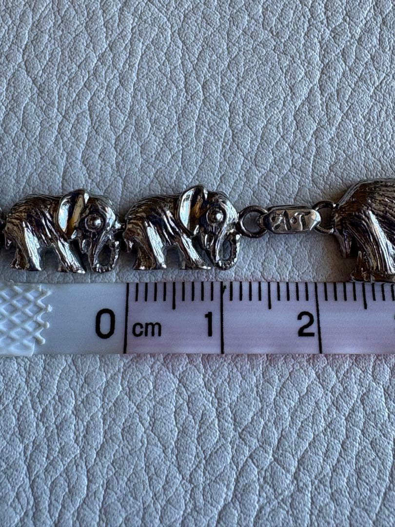 シルバーブレスレット・象・９２５・天然石・重量感