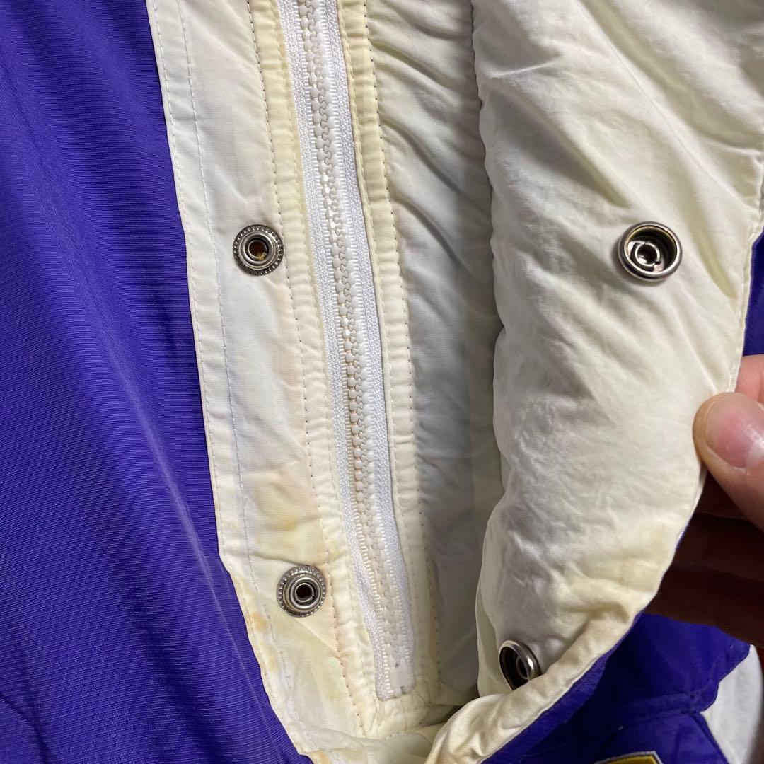 NFL VIKINGS ハーフジップ　ジャンパー　冬物　刺繍　パープル　古着　L