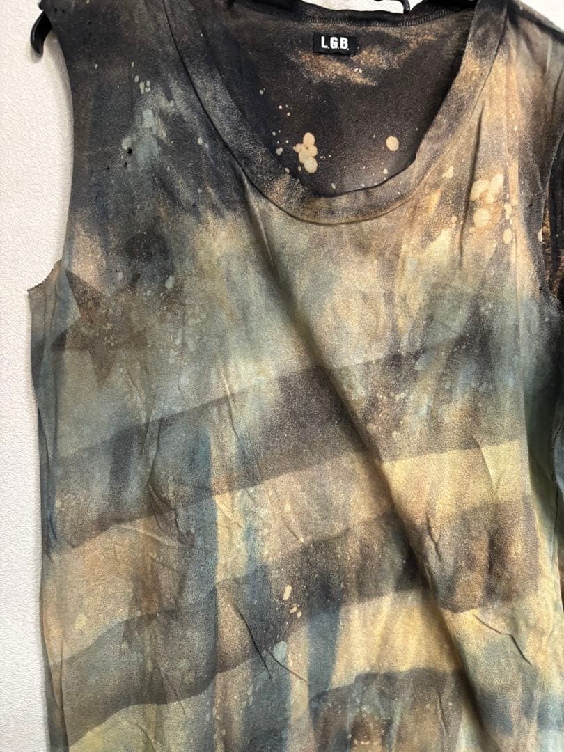 LGBルグランブルー星条旗frontierタンクトップl.g.b. y2k