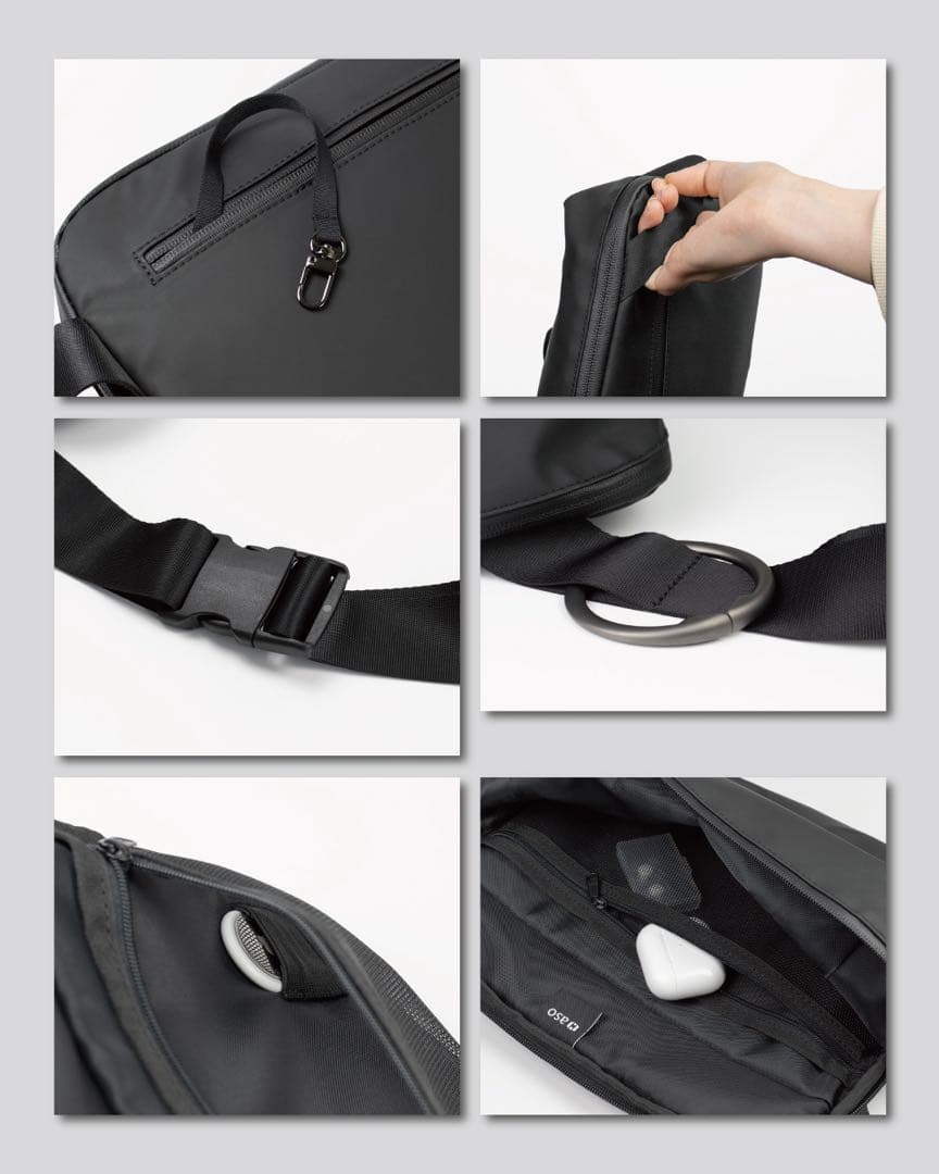 [ aso ] TOFTSLINGタフトスリング スリングバッグ アソボーゼ 黒