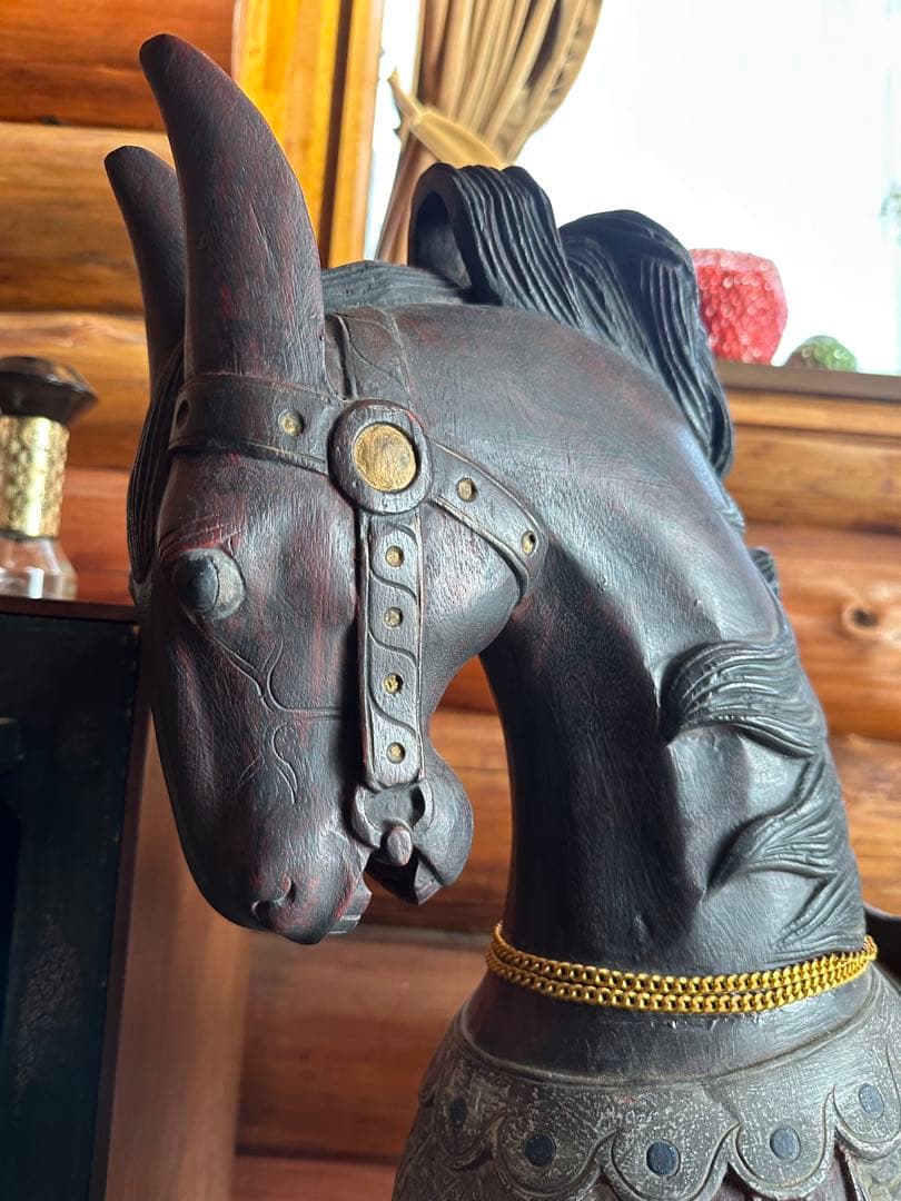 木製　大きな馬のオブジェ　希少品　クリスマスに！素敵！