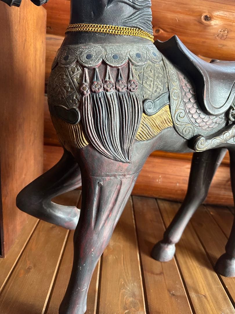 木製　大きな馬のオブジェ　希少品　クリスマスに！素敵！