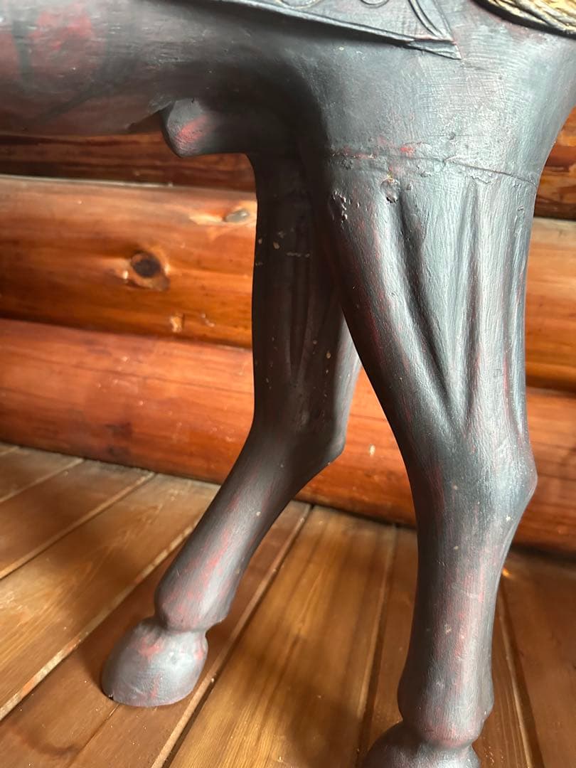 木製　大きな馬のオブジェ　希少品　クリスマスに！素敵！