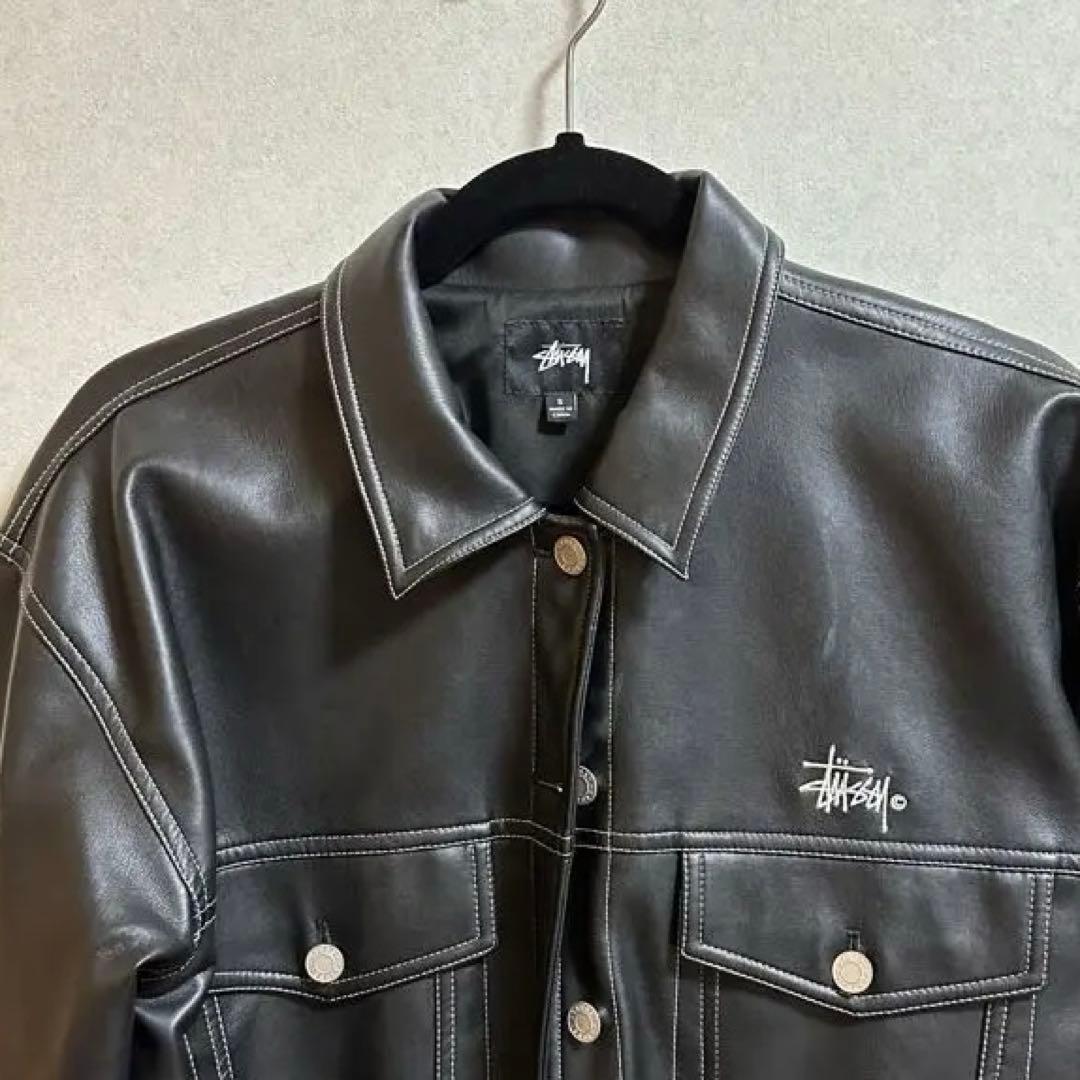 国内即完売品‼️stussy レザージャケット