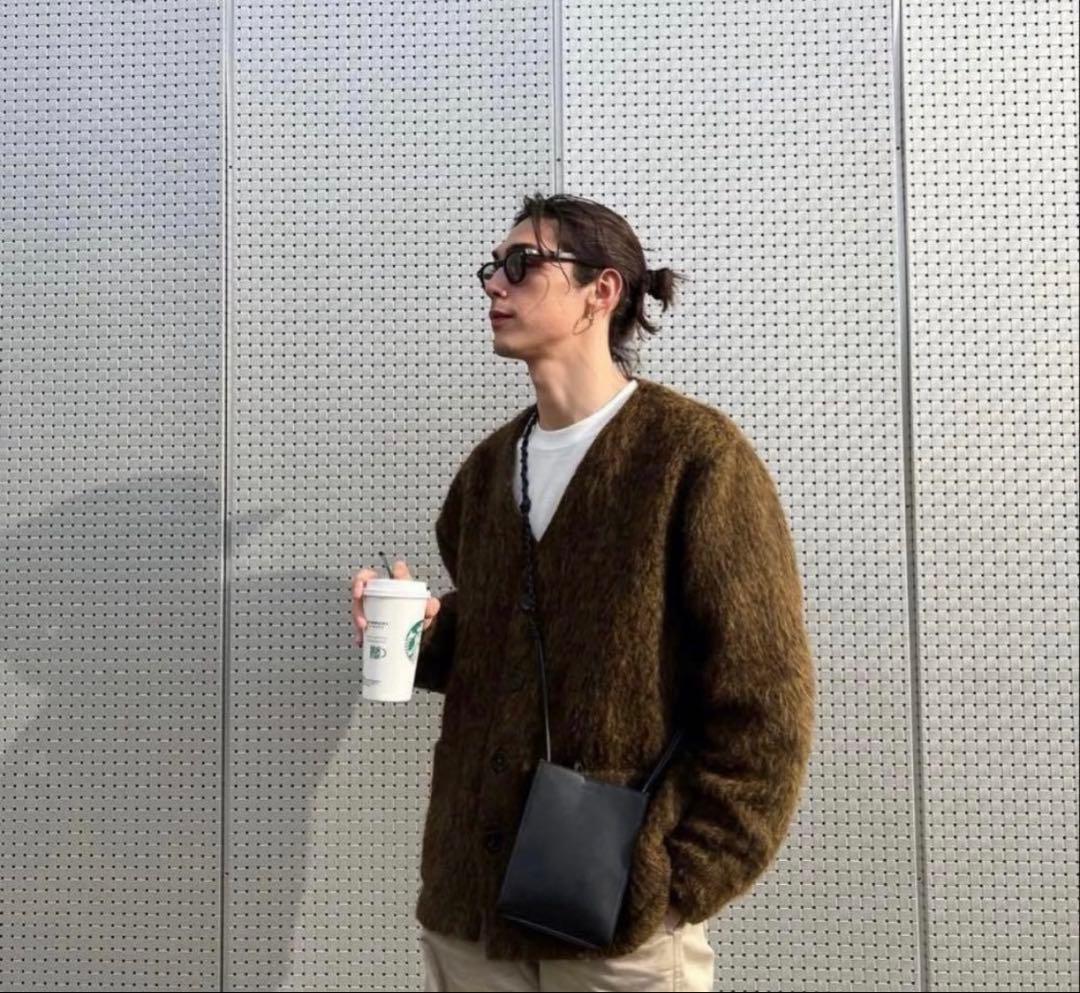 ZARA フェイクファーカーディガン オリーブ　our legacy似