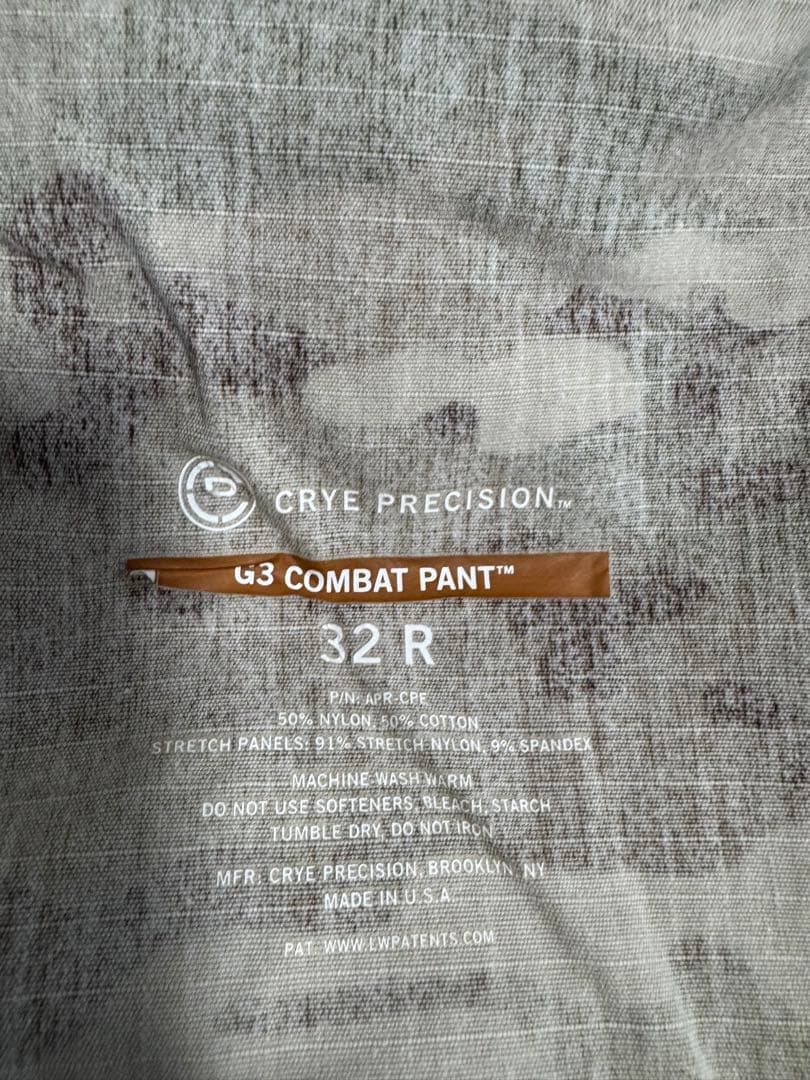 個人装備 CRYE PRECISION G3 COMBAT pants 32R