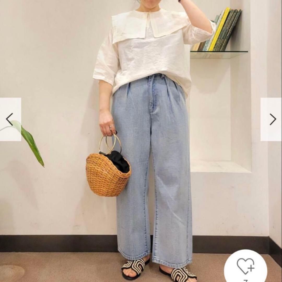 気まぐれお値引き　新品今季かぐれ　ビッグカラー2WAYブラウス 2025年春秋