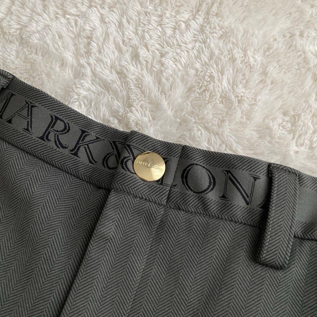 美品！MARK&LONAマークアンドロナ　サイドロゴ　ストレッチパンツ　46