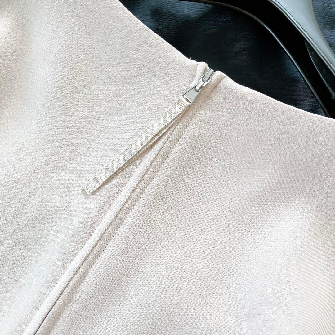 美品✨FOXEY ワンピース Aライン ウール ベージュ系 40