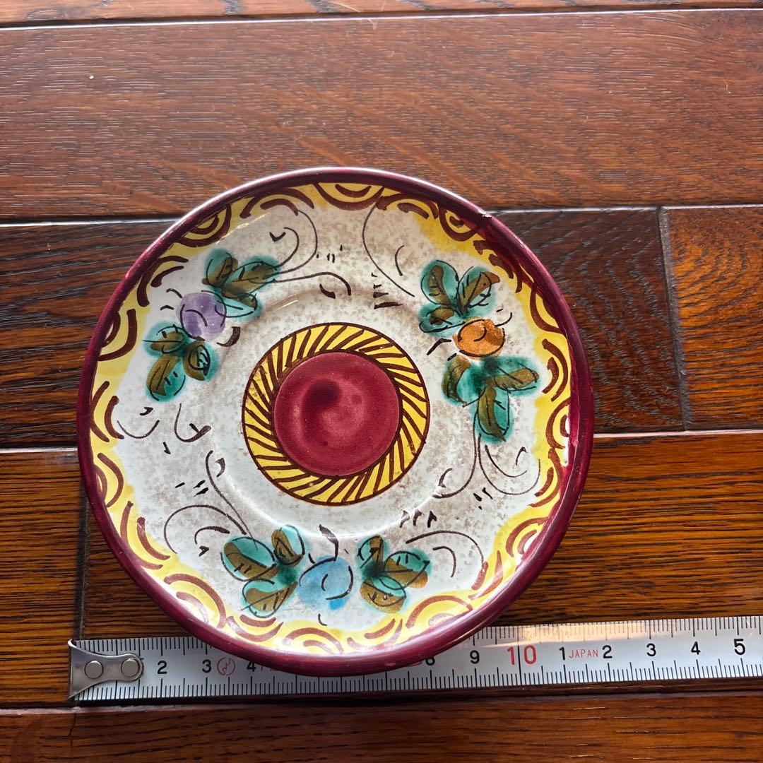 【希少】Pisapia Italy 陶器　花柄プレート6枚 カップ＆ソーサー5客