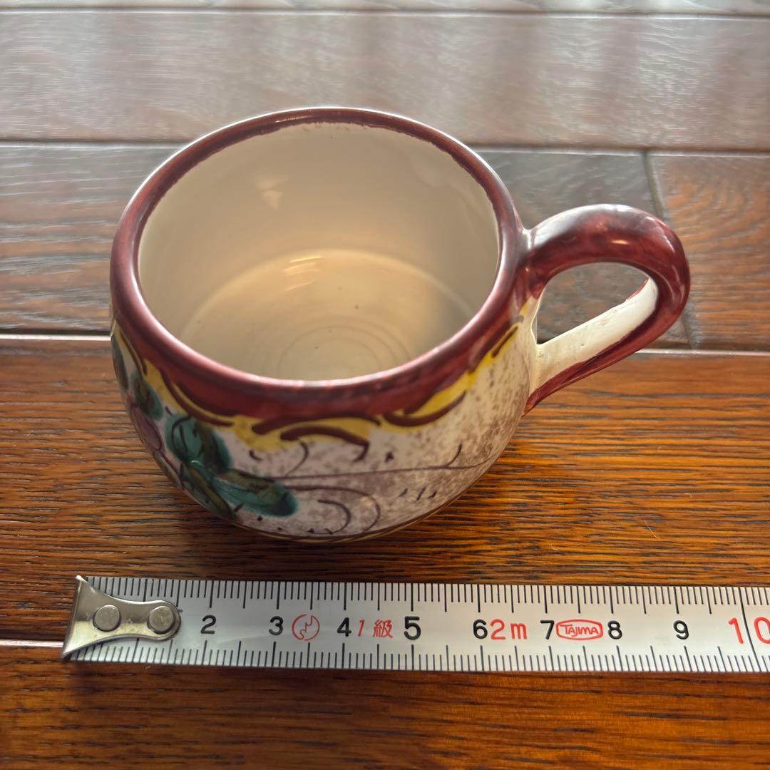 【希少】Pisapia Italy 陶器　花柄プレート6枚 カップ＆ソーサー5客