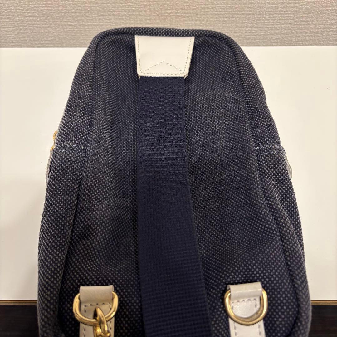 muta MARINE × bonfanti ボディバッグ キャンパス　ネイビー