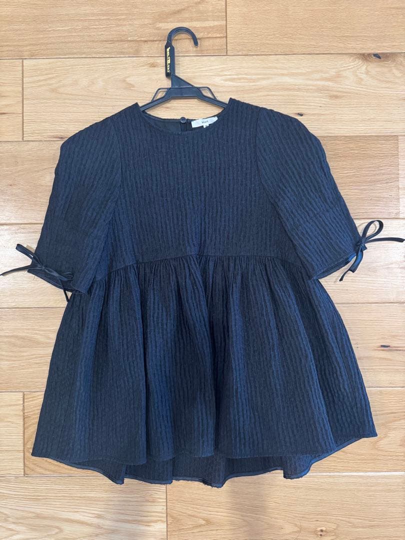 yori フクレフレアブラウス　BLACK 36