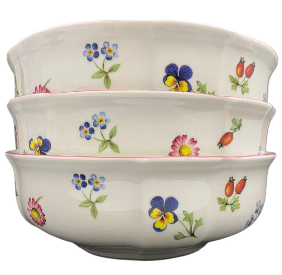 美品　ビレロイ&ボッホ　プチ フルール ボウル　3個セット　25イ414