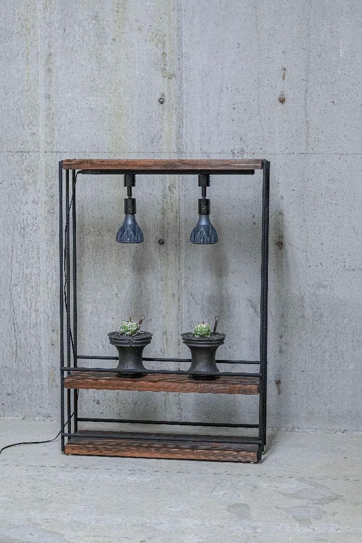 サ*ス様 植物育成棚　ダクトレール付き アイアンシェルフ　男前インテリア 092