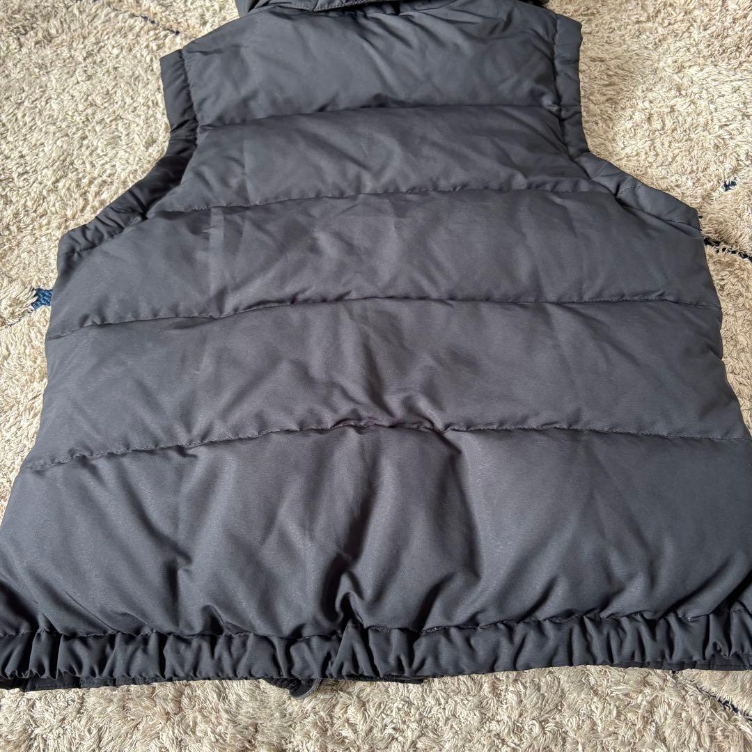 【美品✨】ポロラルフローレン　ダウンベスト　フード　レザー　ポニー刺繍　ブラック