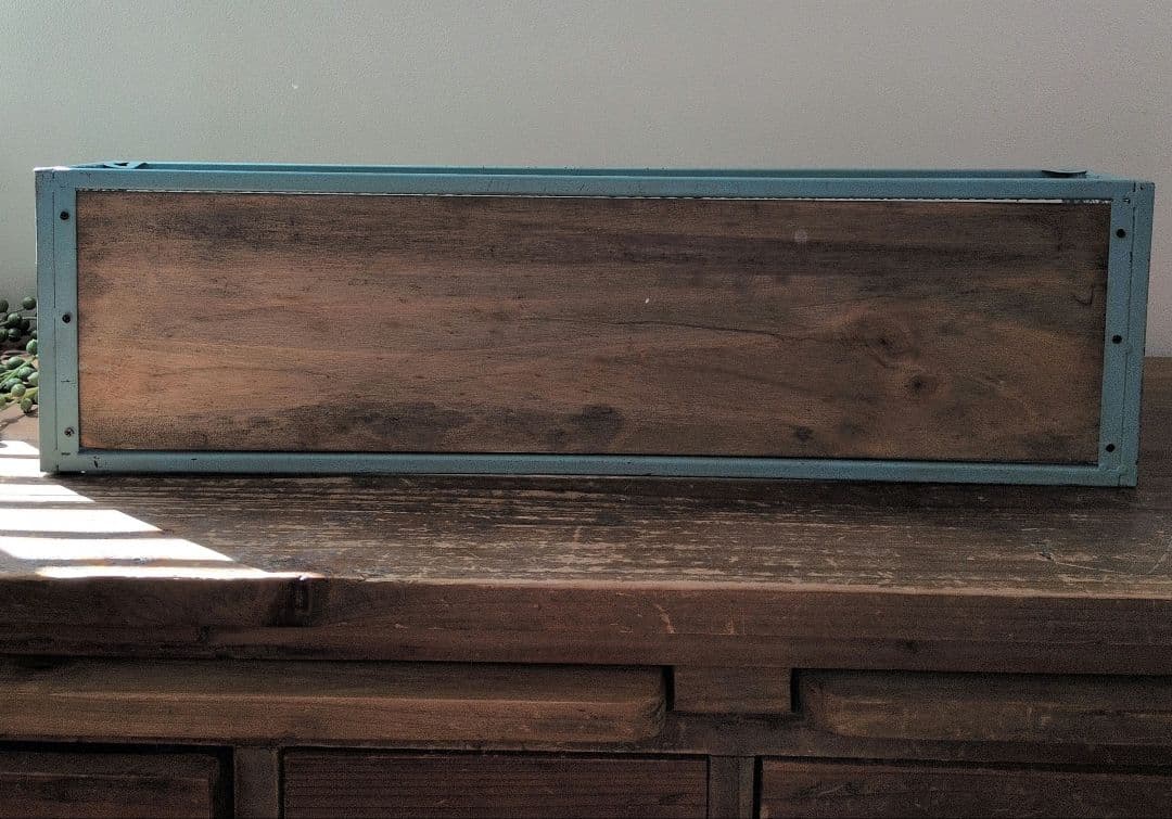 アンティークウォールラック　水色