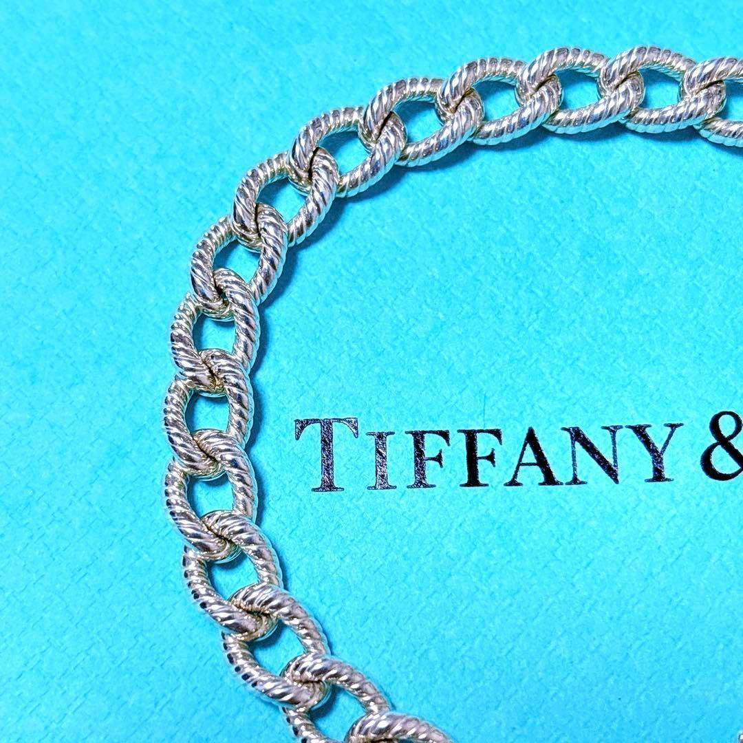 【極美品】19cm ティファニー ツイストロープ リンク ブレスレット 925