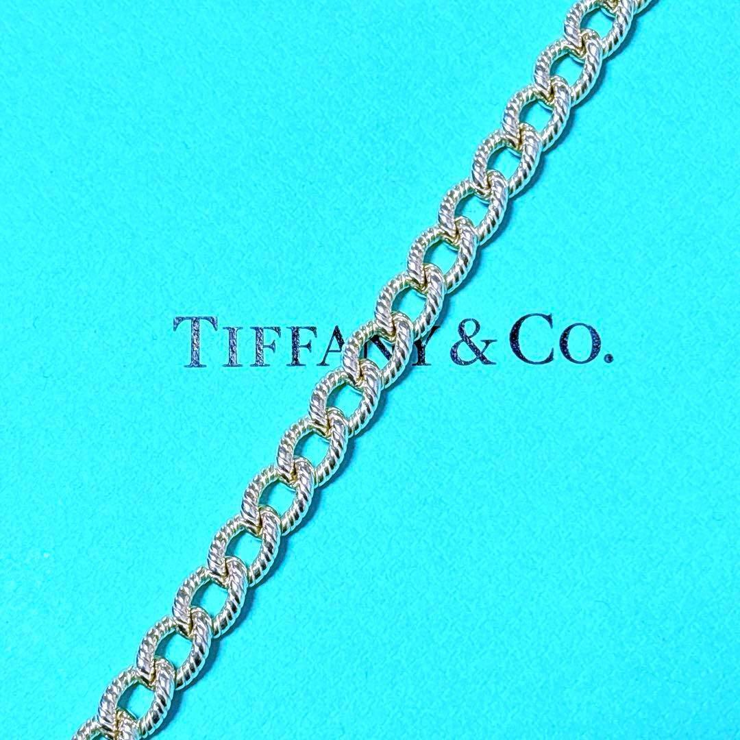 【極美品】19cm ティファニー ツイストロープ リンク ブレスレット 925