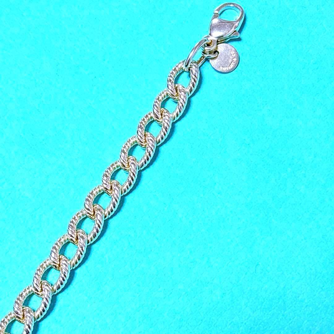 【極美品】19cm ティファニー ツイストロープ リンク ブレスレット 925