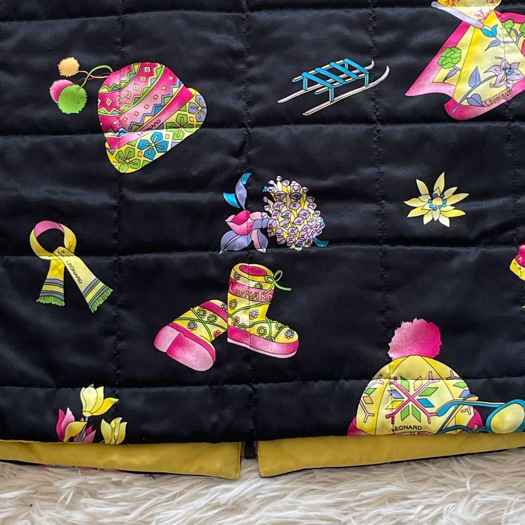 極美品★LEONARD レオナールスポーツ リバーシブル 中綿入りベスト ジレ