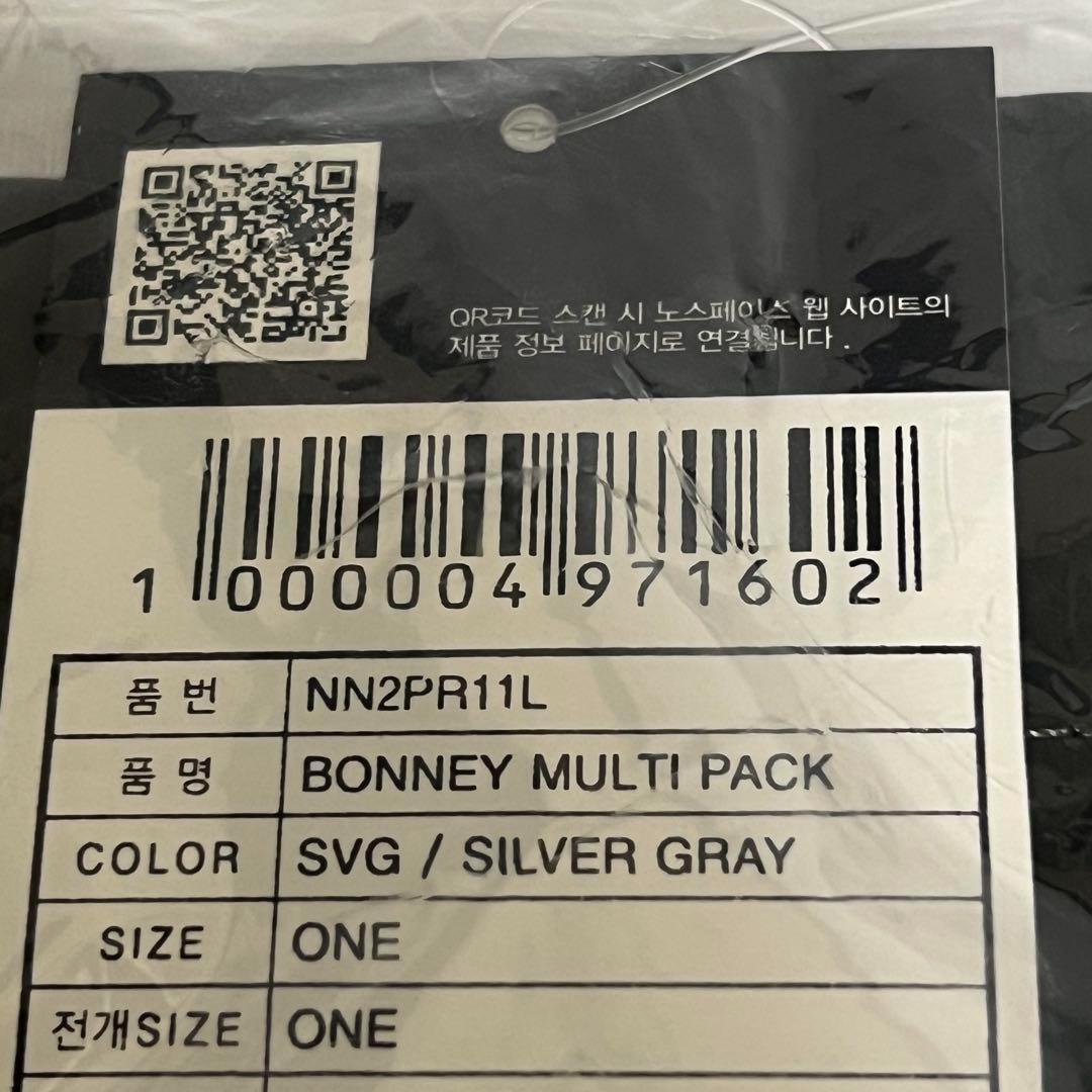 【韓国限定】ノースフェイス ボニーマルチバック シルバー グレー