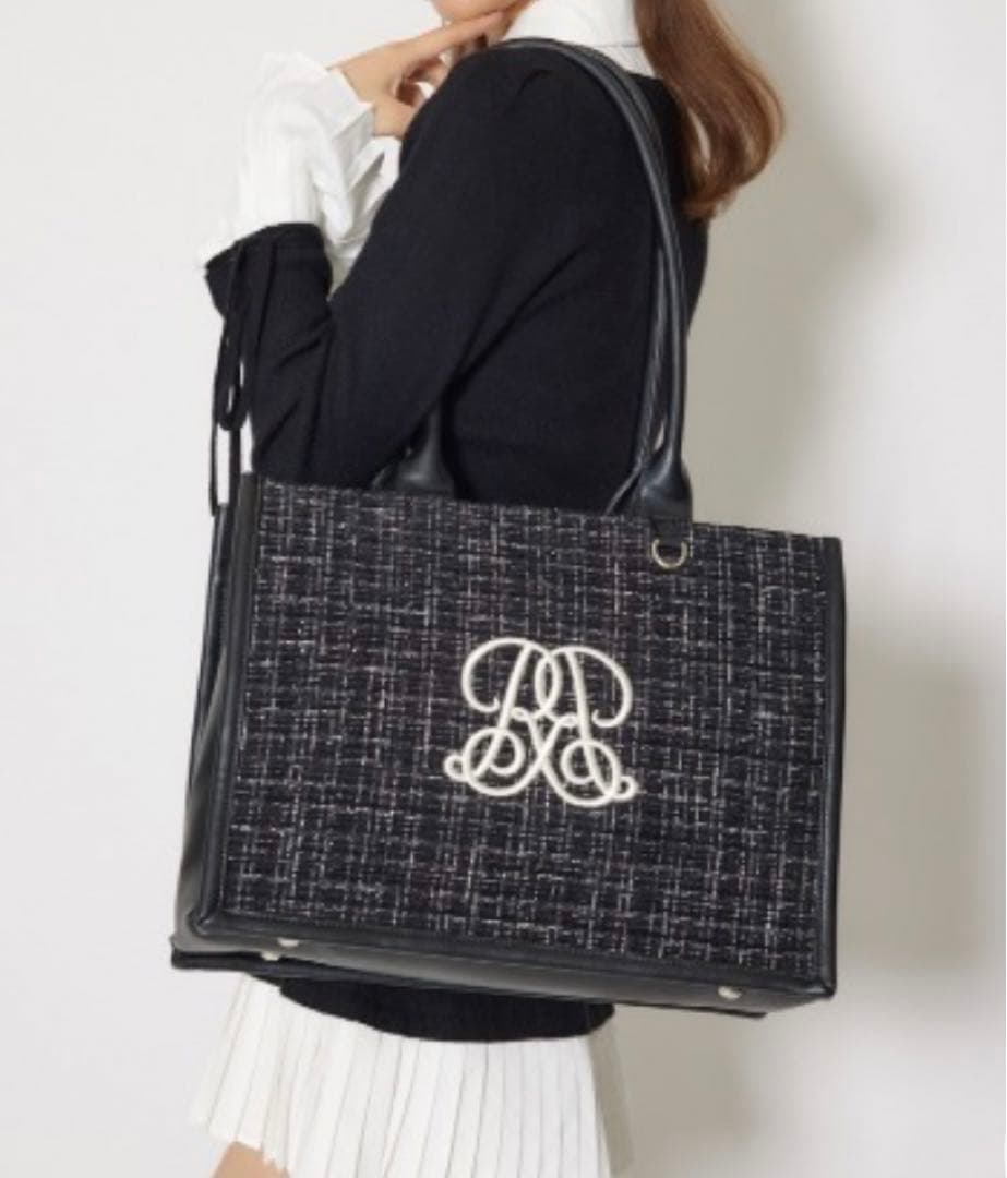 rienda WRRロゴツイードトートバッグ リエンダ