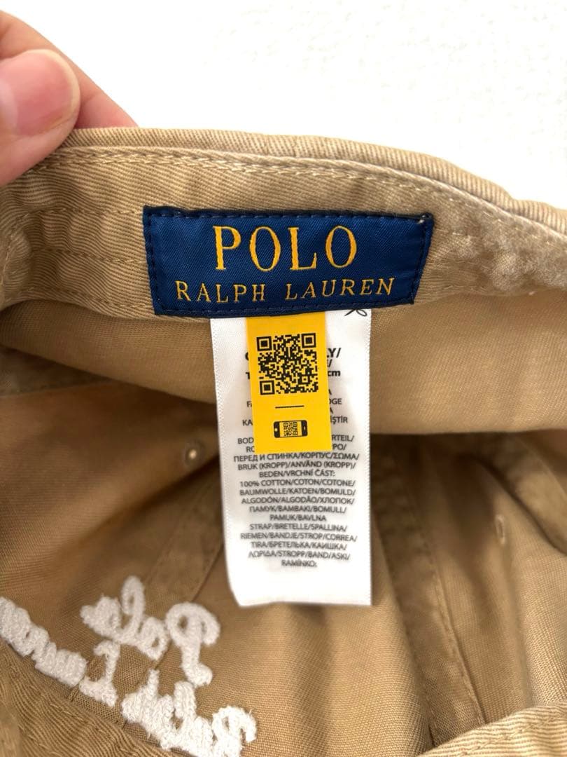 みぃ　未使用品　ラルフローレン　ロゴ　キャップ　ベージュ